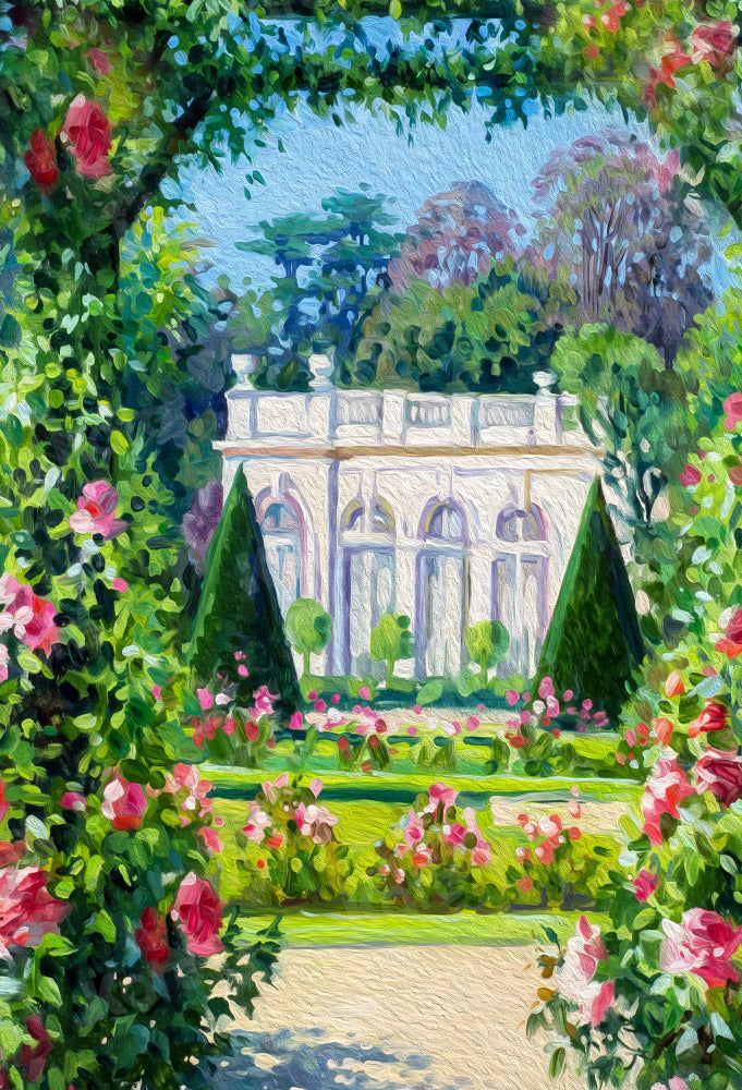 Kate Spring Garden Backdrop Flowers Painting for Photography - Kate Backdrop AU