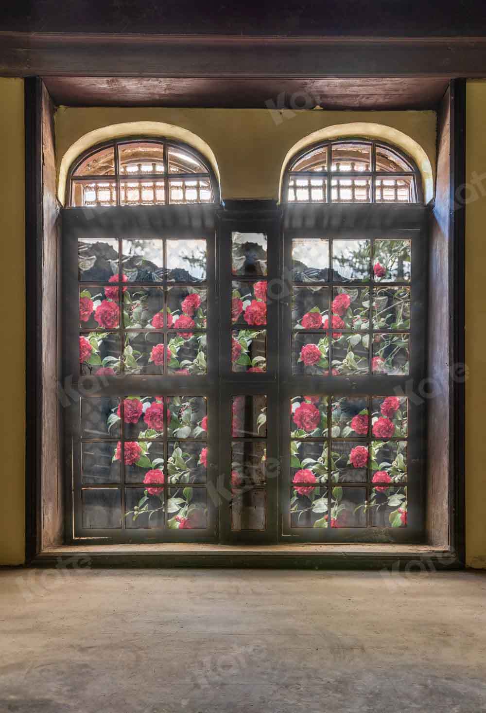 Kate Flowers Outside Window Backdrop Vintage Designed by Chain Photography - Kate Backdrop AU