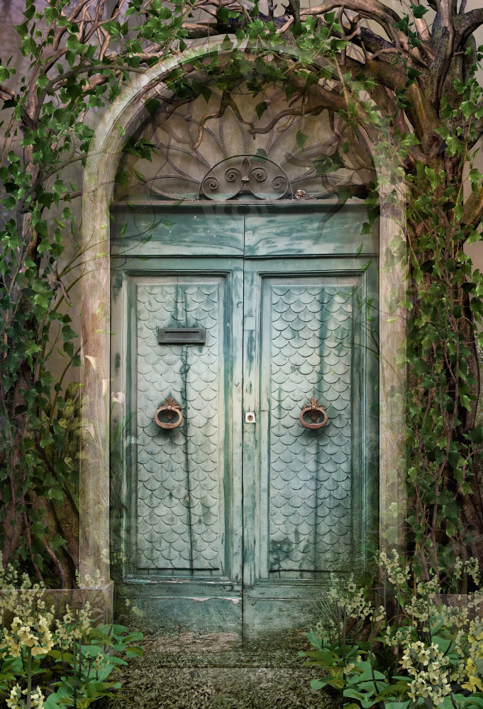 Kate Retro Romantic Arch Backdrop Tree Door Nature for Photography - Kate Backdrop AU