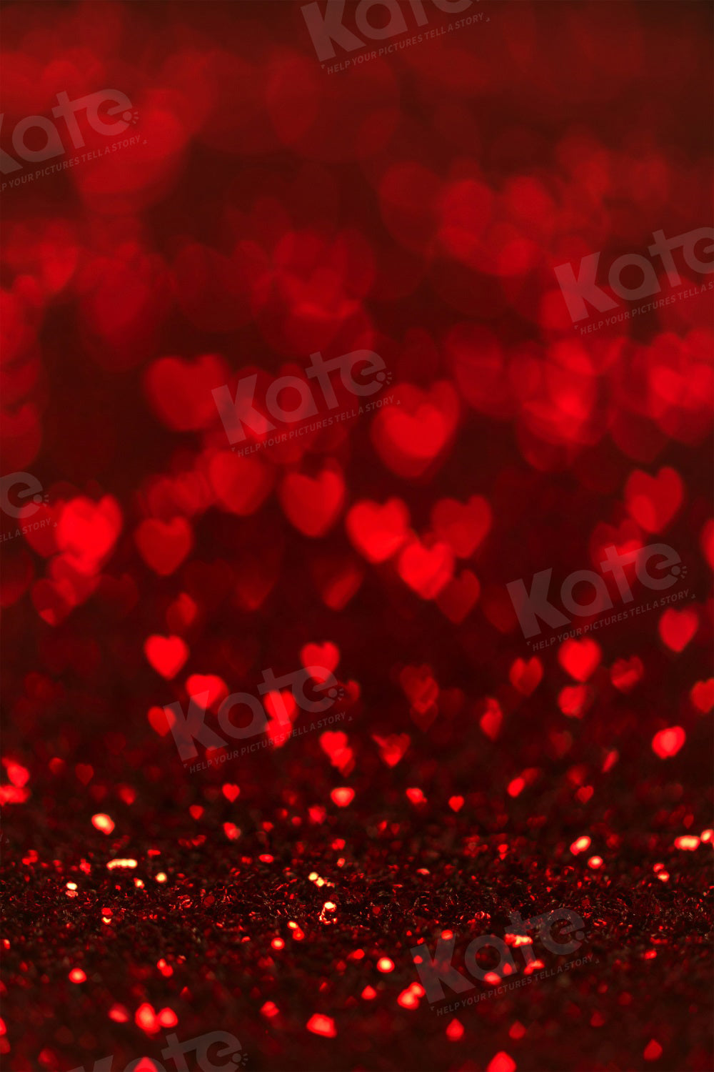 Kate Valentine's Day Backdrop Red Bokeh for Photography - Kate Backdrop AU