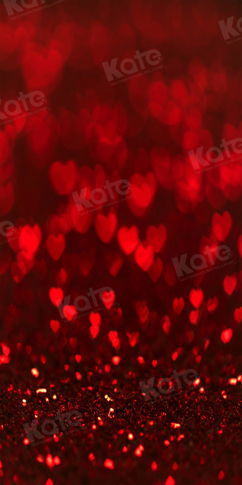 Kate Valentine's Day Backdrop Red Bokeh for Photography - Kate Backdrop AU