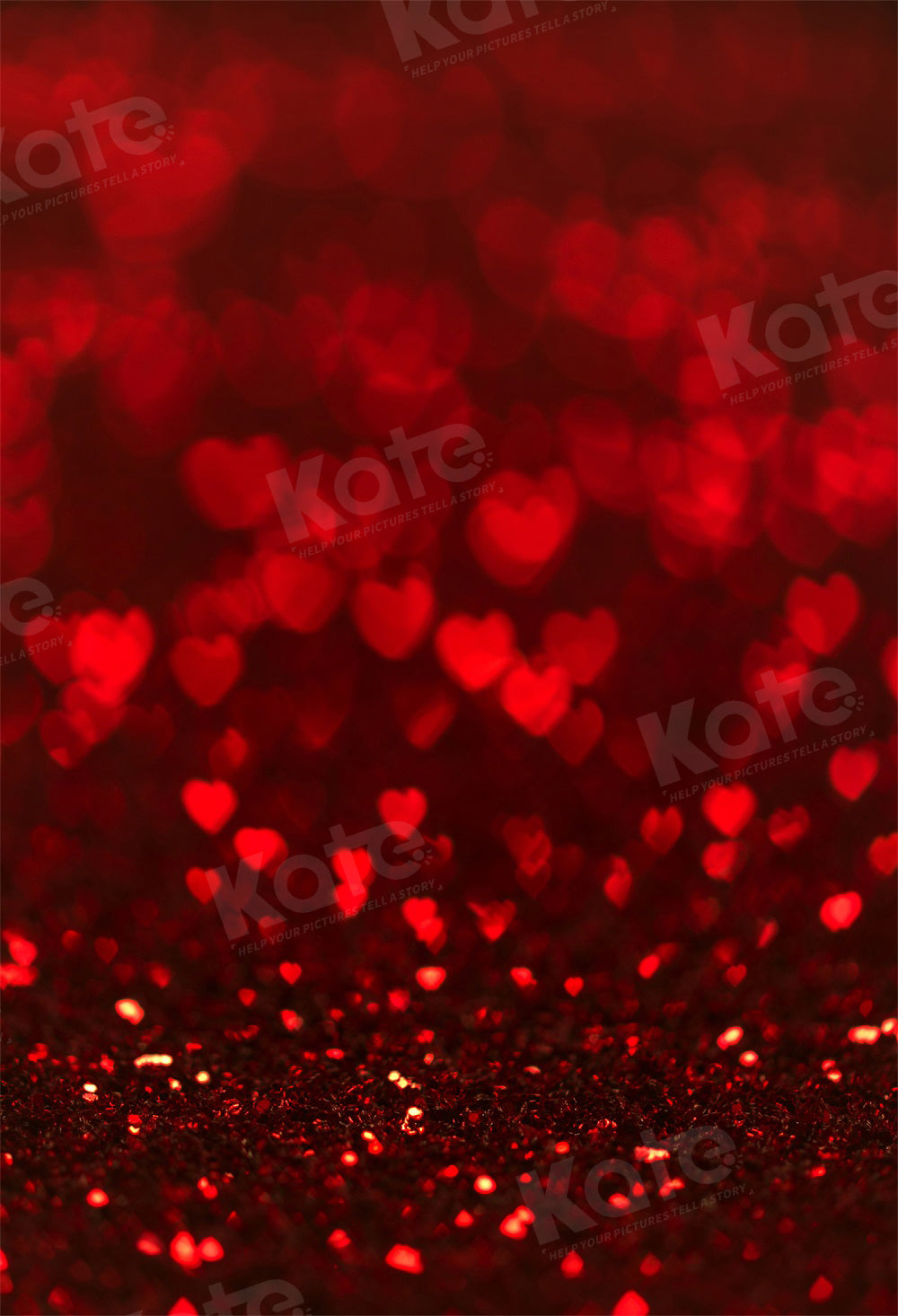 Kate Valentine's Day Backdrop Red Bokeh for Photography - Kate Backdrop AU
