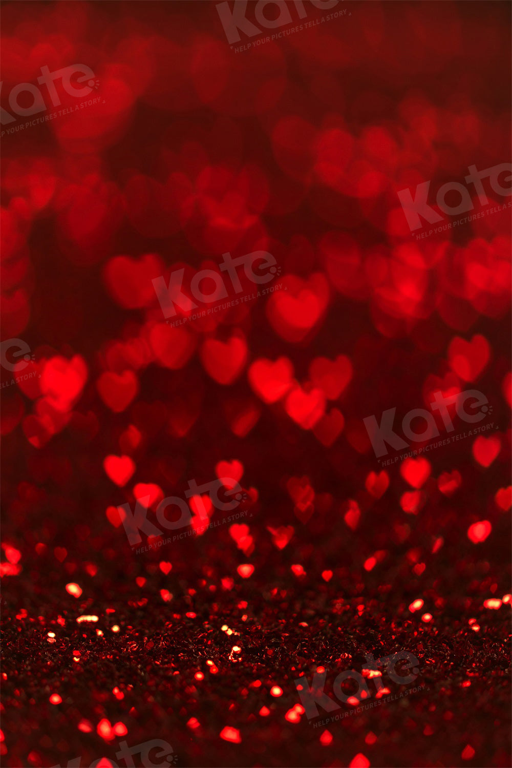 Kate Valentine's Day Backdrop Red Bokeh for Photography - Kate Backdrop AU