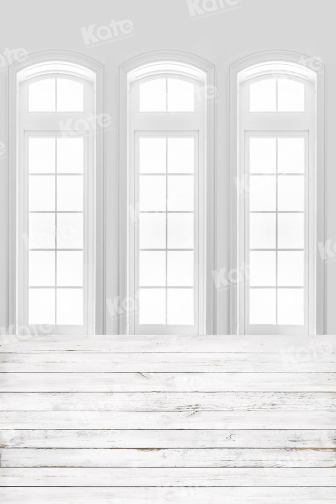 Kate Indoor Windows Backdrop White Wood Splicing Designed by Chain Photography - Kate Backdrop AU