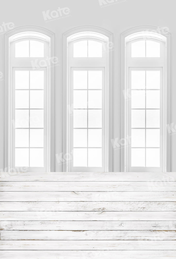 Kate Indoor Windows Backdrop White Wood Splicing Designed by Chain Photography - Kate Backdrop AU