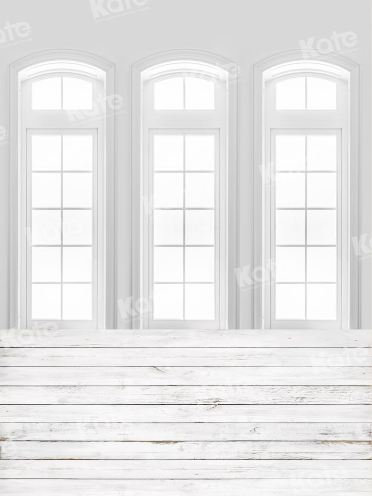 Kate Indoor Windows Backdrop White Wood Splicing Designed by Chain Photography - Kate Backdrop AU