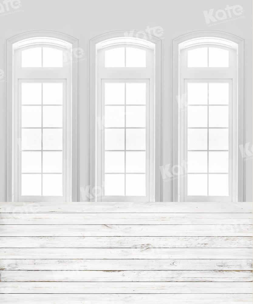 Kate Indoor Windows Backdrop White Wood Splicing Designed by Chain Photography - Kate Backdrop AU