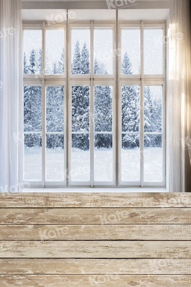 Kate Winter Snow Indoor Window Backdrop Designed by Chain Photography - Kate Backdrop AU
