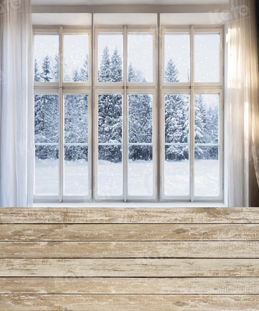 Kate Winter Snow Indoor Window Backdrop Designed by Chain Photography - Kate Backdrop AU