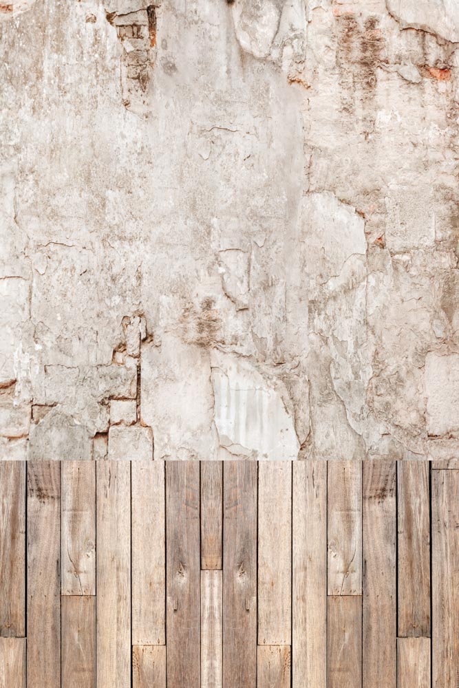 Kate Retro Brick Wall Plank Stitching Backdrop Designed by Kate Image - Kate Backdrop AU