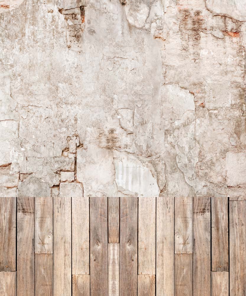 Kate Retro Brick Wall Plank Stitching Backdrop Designed by Kate Image - Kate Backdrop AU