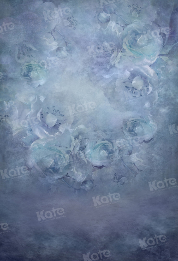 Kate Blue Floral Backdrop Designed by Kate Image - Kate Backdrop AU