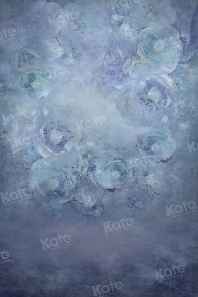 Kate Blue Floral Backdrop Designed by Kate Image - Kate Backdrop AU