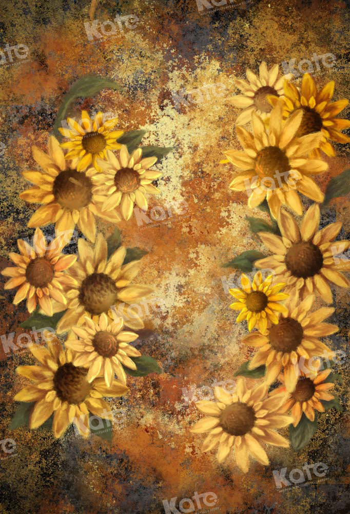 Kate Sunflower Backdrop Autumn Mottled Texture Designed by GQ - Kate Backdrop AU