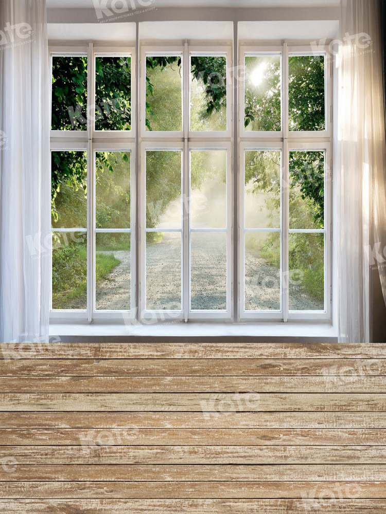 Kate Spring Window Backdrop Plank Stitching Designed by Kate Image - Kate Backdrop AU