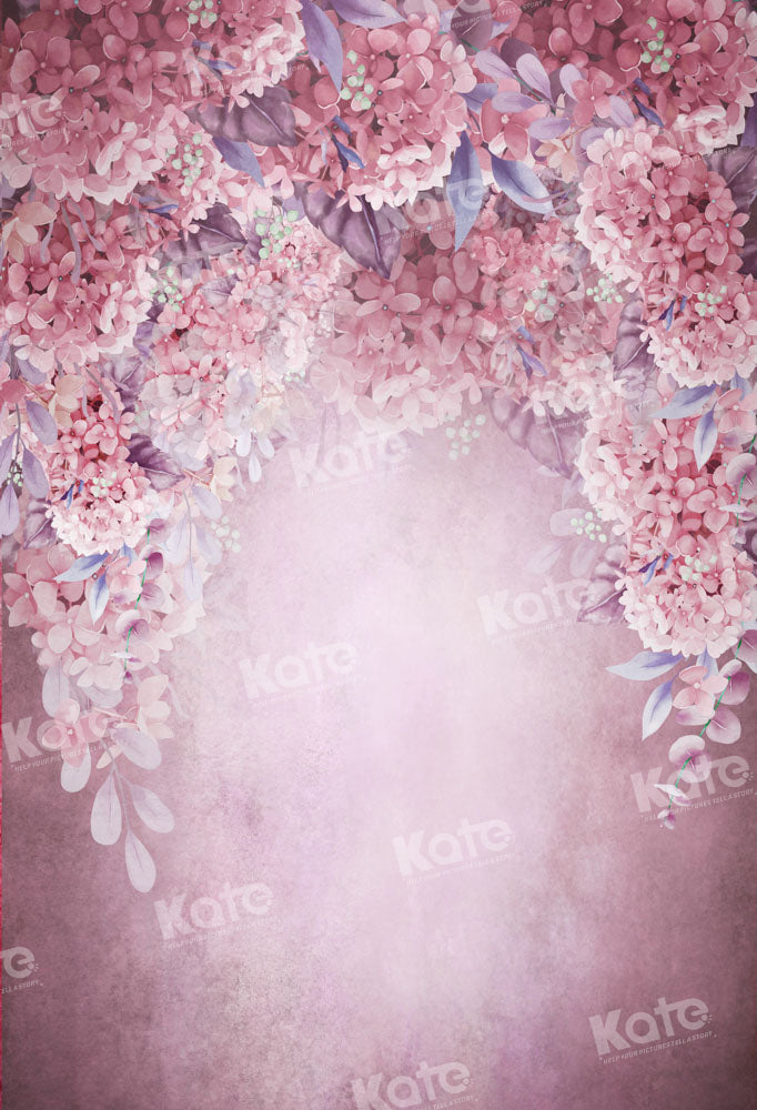 Kate Pink Backdrop Blooming Flowers Hand Painted Designed by GQ - Kate Backdrop AU