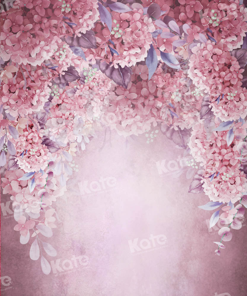 Kate Pink Backdrop Blooming Flowers Hand Painted Designed by GQ - Kate Backdrop AU