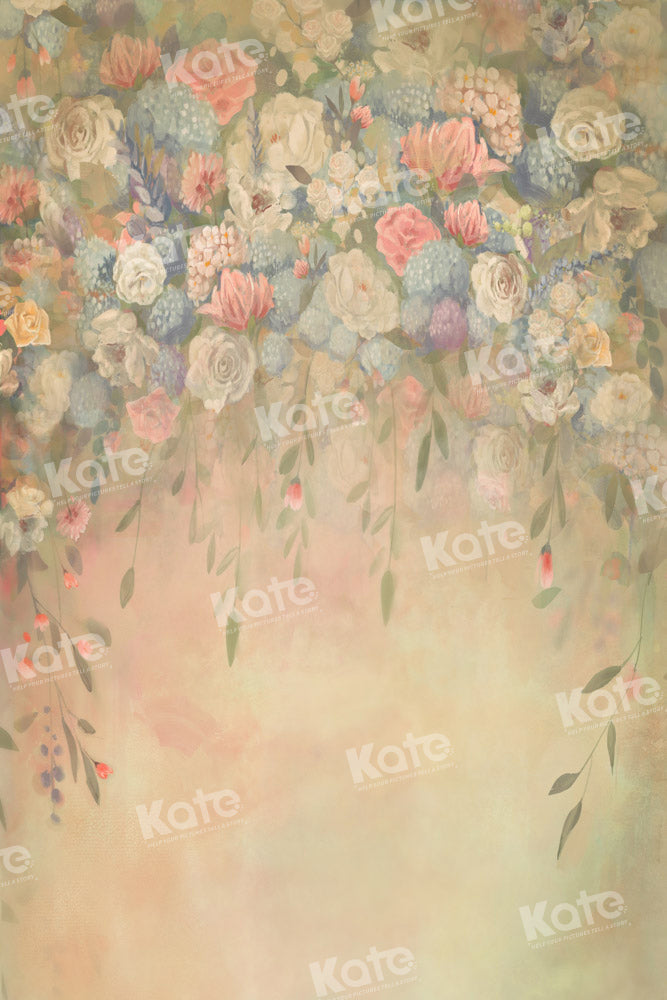 Kate Portrait Backdrop Flowers Hand Painted Designed by GQ - Kate Backdrop AU