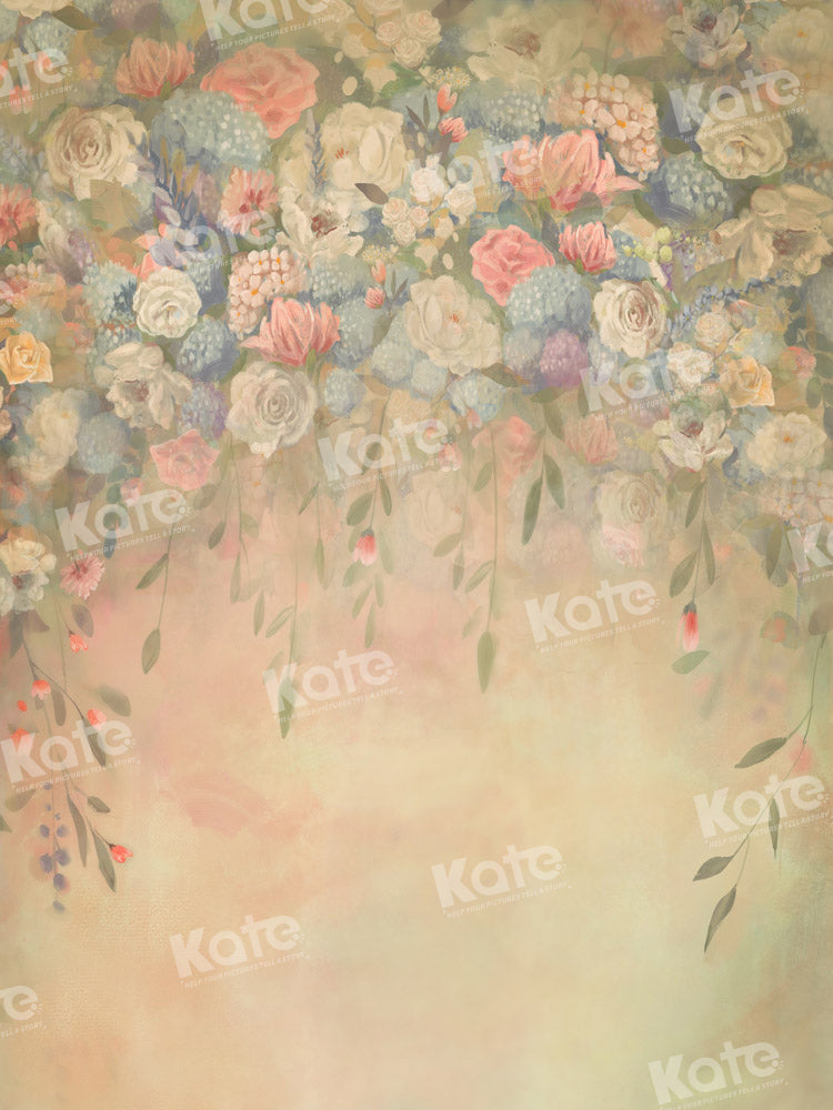 Kate Portrait Backdrop Flowers Hand Painted Designed by GQ - Kate Backdrop AU