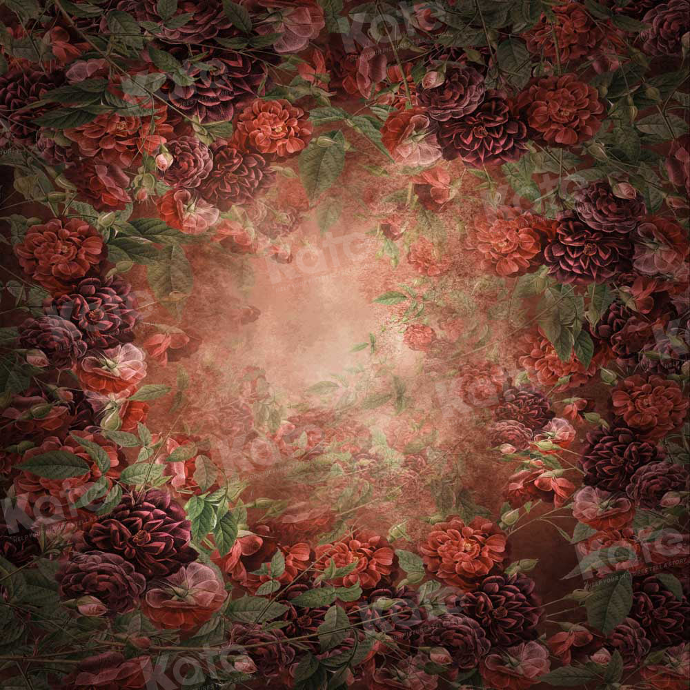 Kate Flower Portrait Backdrop Floral Mommy and Me Designed by GQ - Kate Backdrop AU