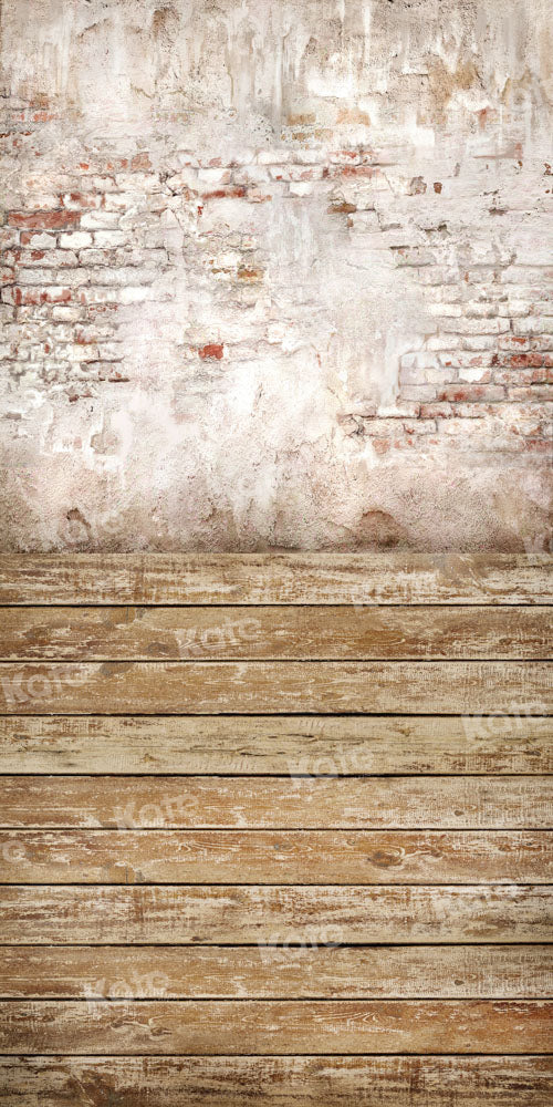 Kate Sweep Brick Wall Wood Splicing Backdrop Designed by Chain Photography - Kate Backdrop AU