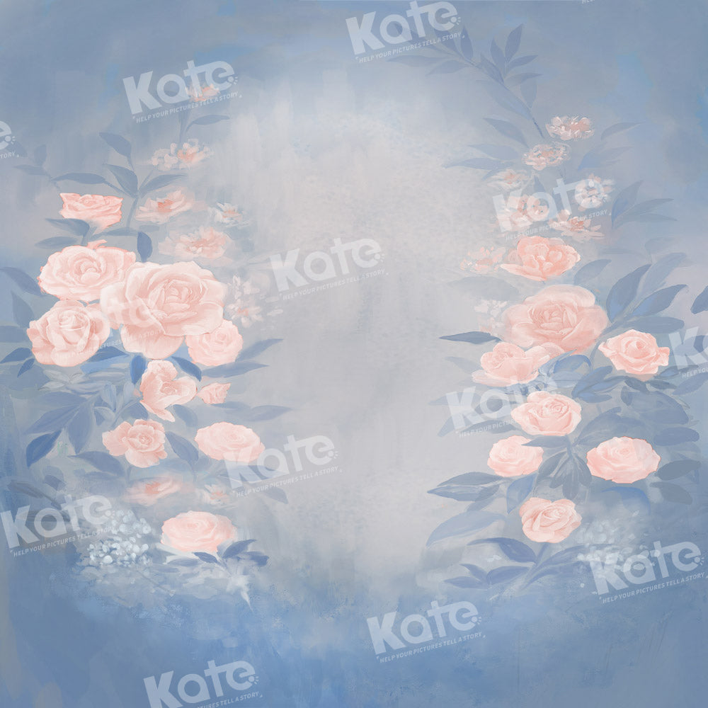 Kate Fine Art Blue Floral Backdrop Designed by GQ - Kate Backdrop AU