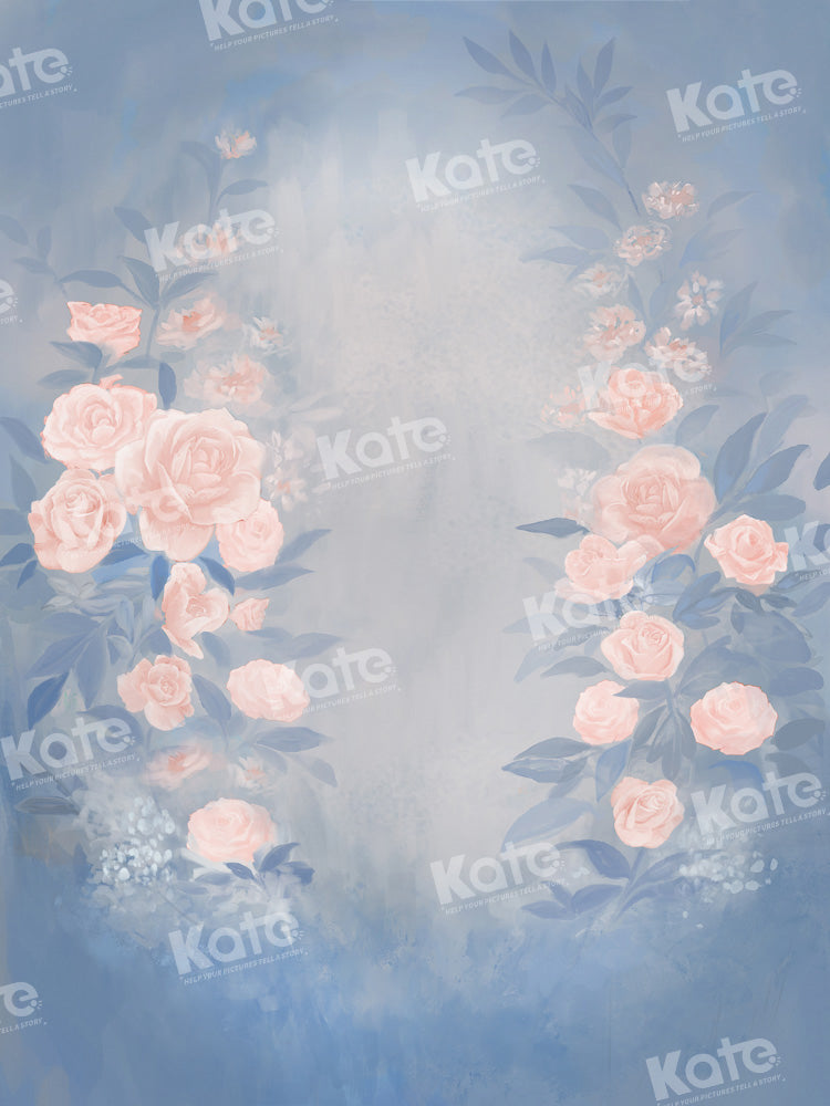 Kate Fine Art Blue Floral Backdrop Designed by GQ - Kate Backdrop AU