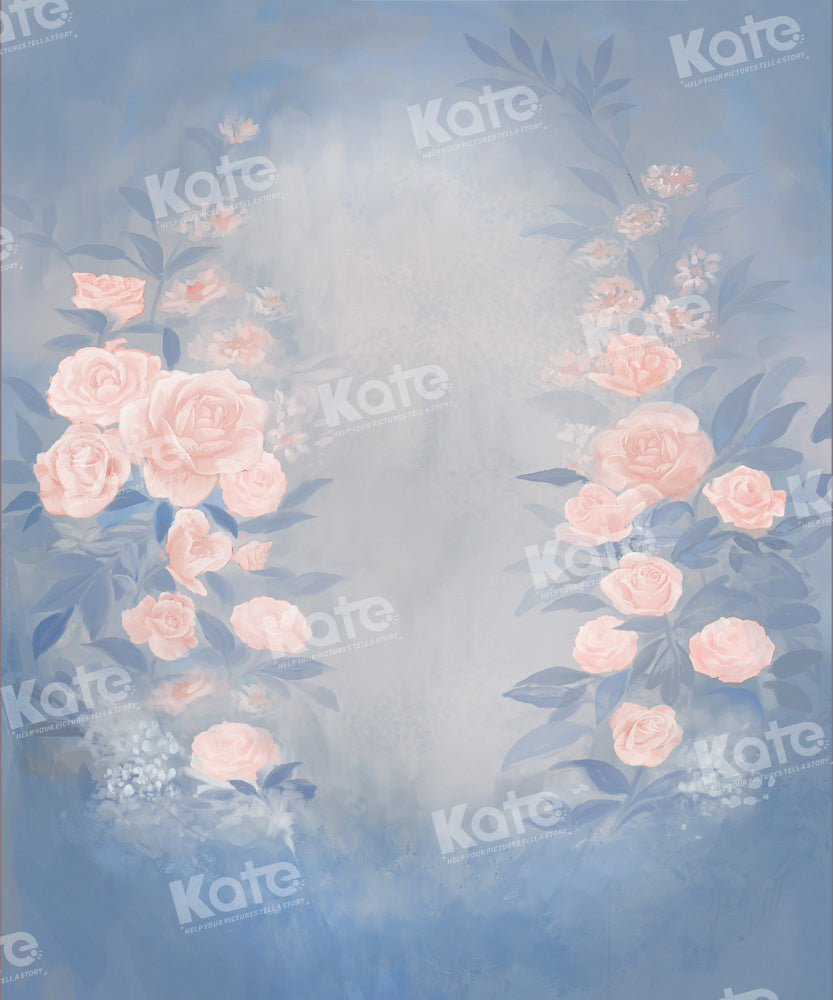 Kate Fine Art Blue Floral Backdrop Designed by GQ - Kate Backdrop AU