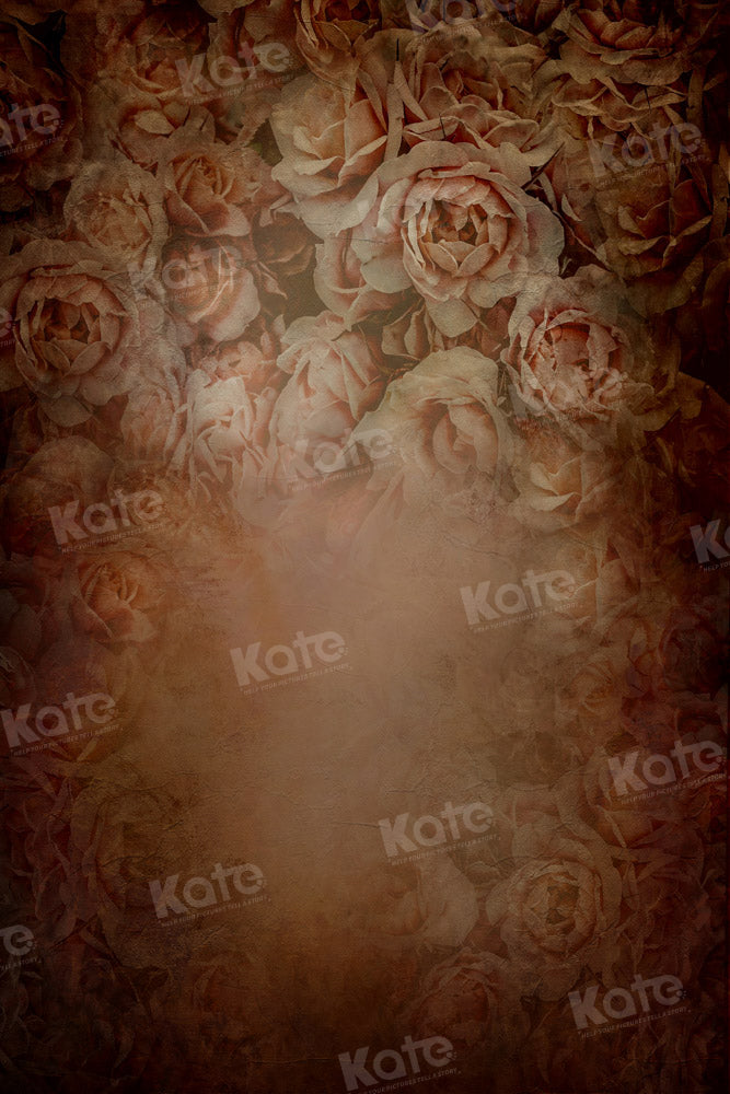 Kate Brown Vintage Flower Backdrop Designed by GQ - Kate Backdrop AU