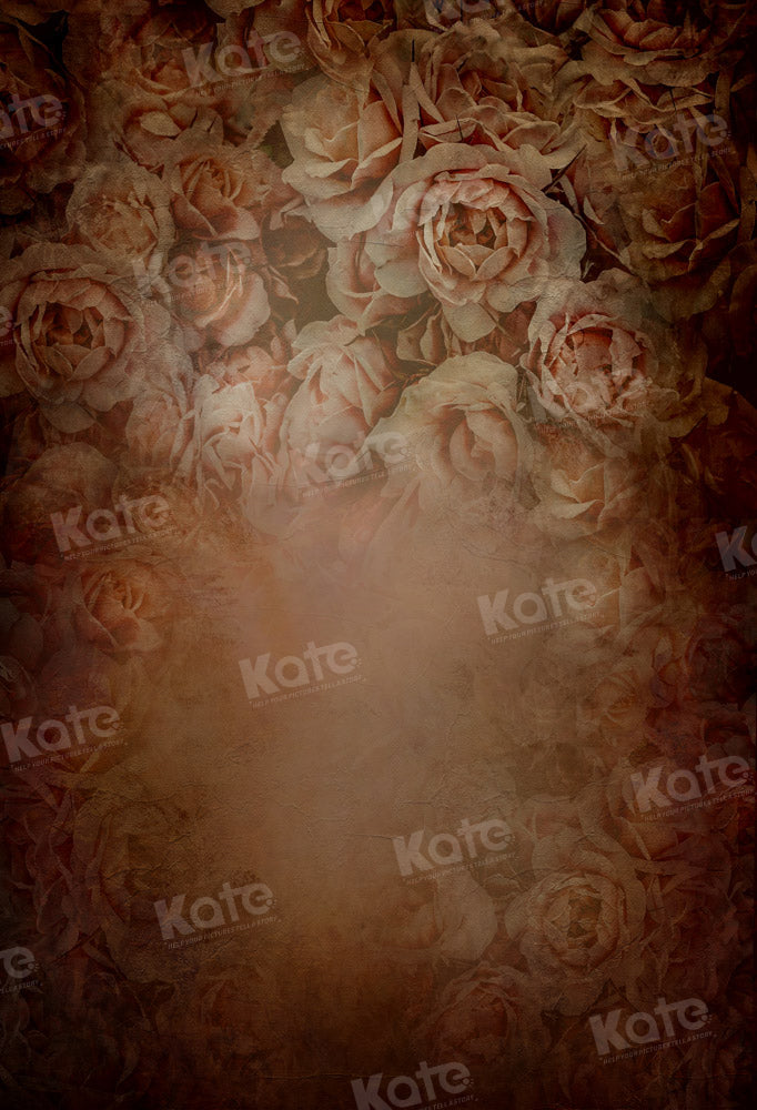 Kate Brown Vintage Flower Backdrop Designed by GQ - Kate Backdrop AU