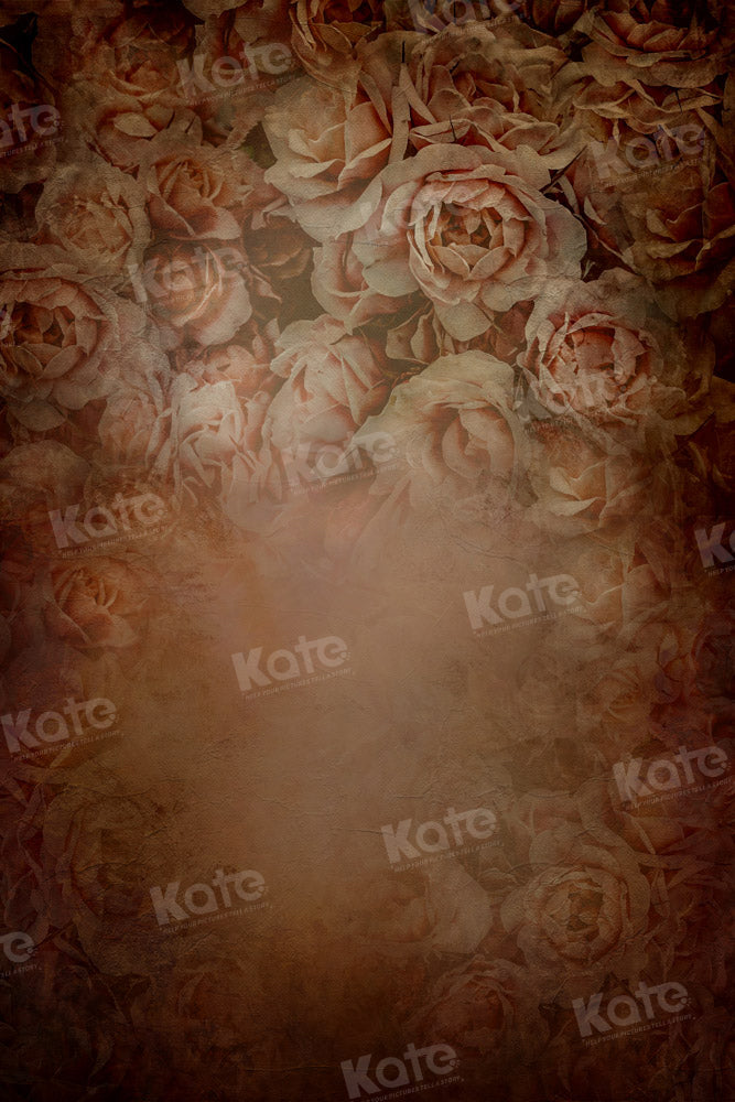 Kate Brown Vintage Flower Backdrop Designed by GQ - Kate Backdrop AU