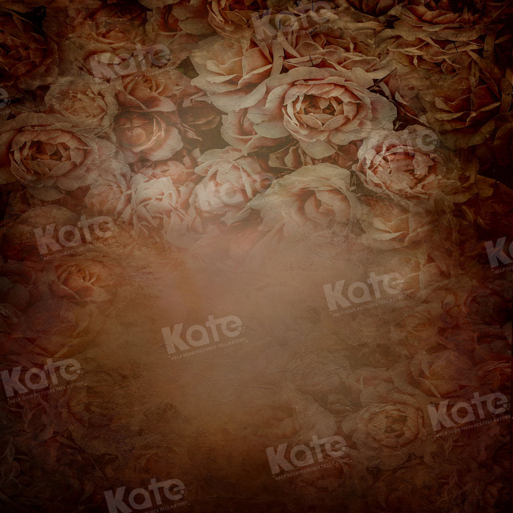 Kate Brown Vintage Flower Backdrop Designed by GQ - Kate Backdrop AU
