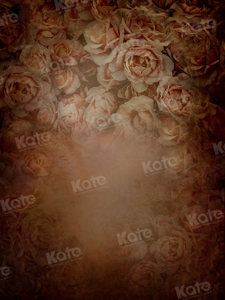 Kate Brown Vintage Flower Backdrop Designed by GQ - Kate Backdrop AU