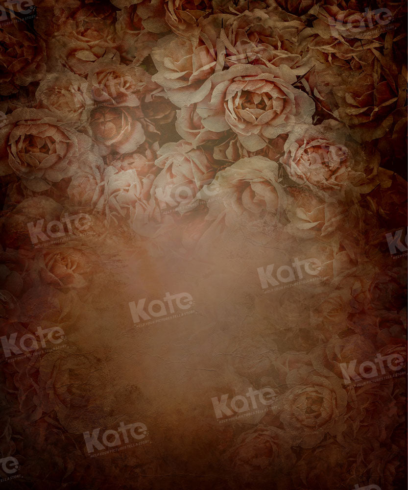 Kate Brown Vintage Flower Backdrop Designed by GQ - Kate Backdrop AU
