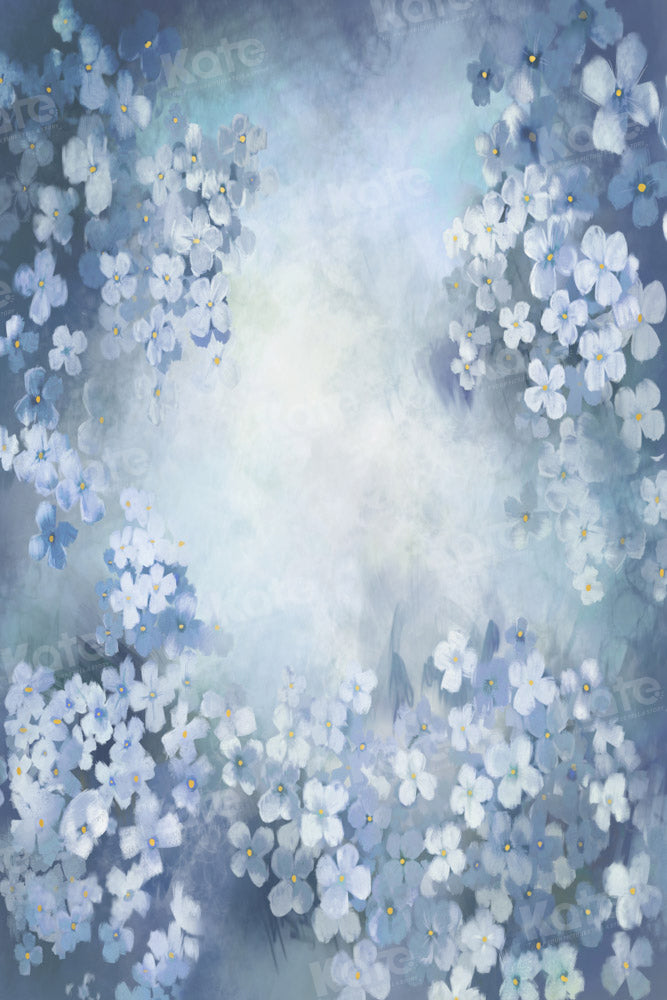 Kate Blue Floral Backdrop Portrait Designed by GQ - Kate Backdrop AU