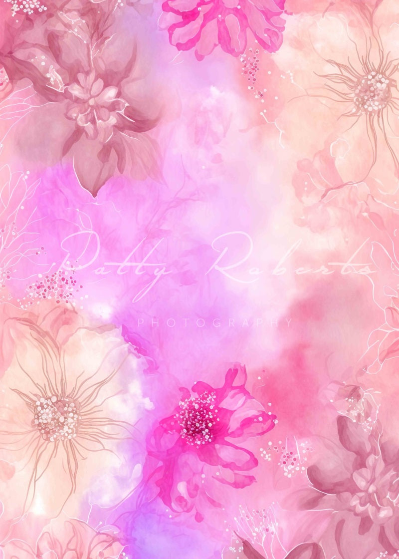 Kate Pastel Paradise Backdrop Portrait Flowers Designed by Patty Robertss