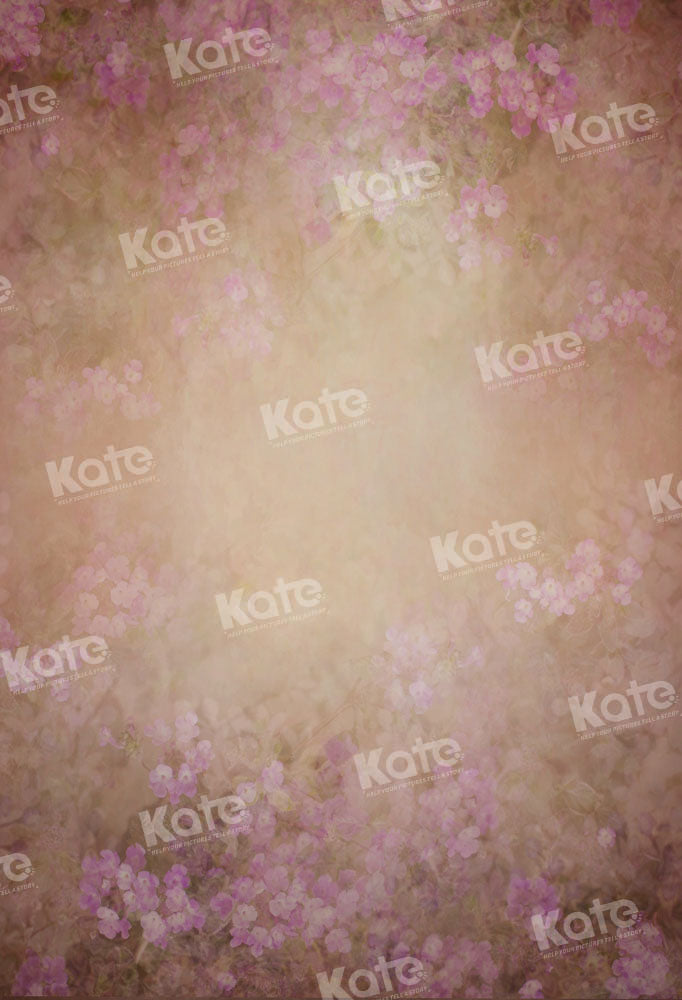 Kate Fine Art Purple Floral Little Brown Backdrop Designed by GQ - Kate Backdrop AU