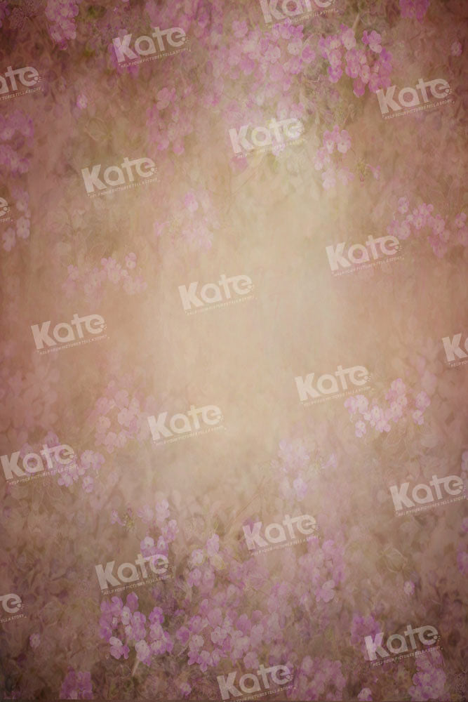 Kate Fine Art Purple Floral Little Brown Backdrop Designed by GQ - Kate Backdrop AU