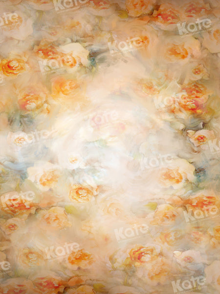 Kate Light Orange Blooming Flowers Backdrop Designed by GQ - Kate Backdrop AU
