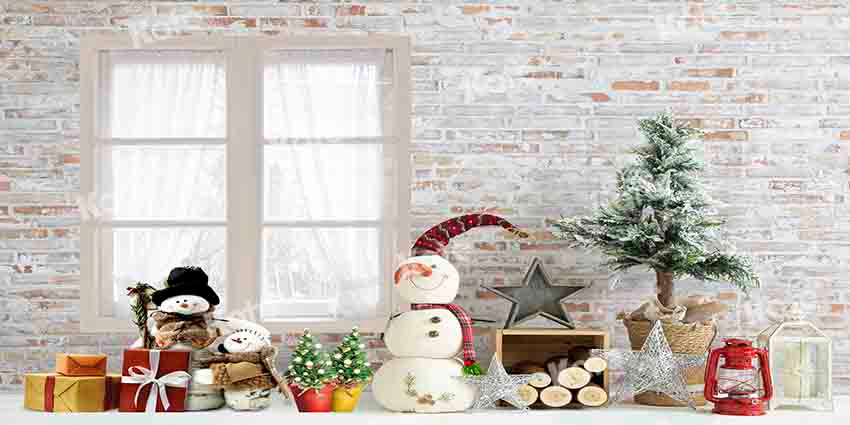 Kate Christmas Gift Snowman Backdrop Designed by Emetselch - Kate Backdrop AU
