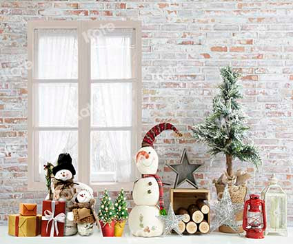 Kate Christmas Gift Snowman Backdrop Designed by Emetselch - Kate Backdrop AU