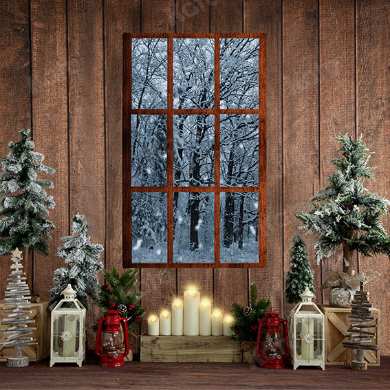 Kate Christmas Snowy Room Backdrop Designed by Emetselch - Kate Backdrop AU