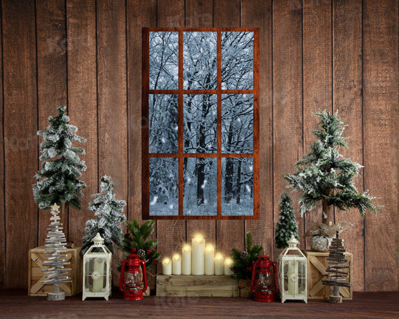 Kate Christmas Snowy Room Backdrop Designed by Emetselch - Kate Backdrop AU