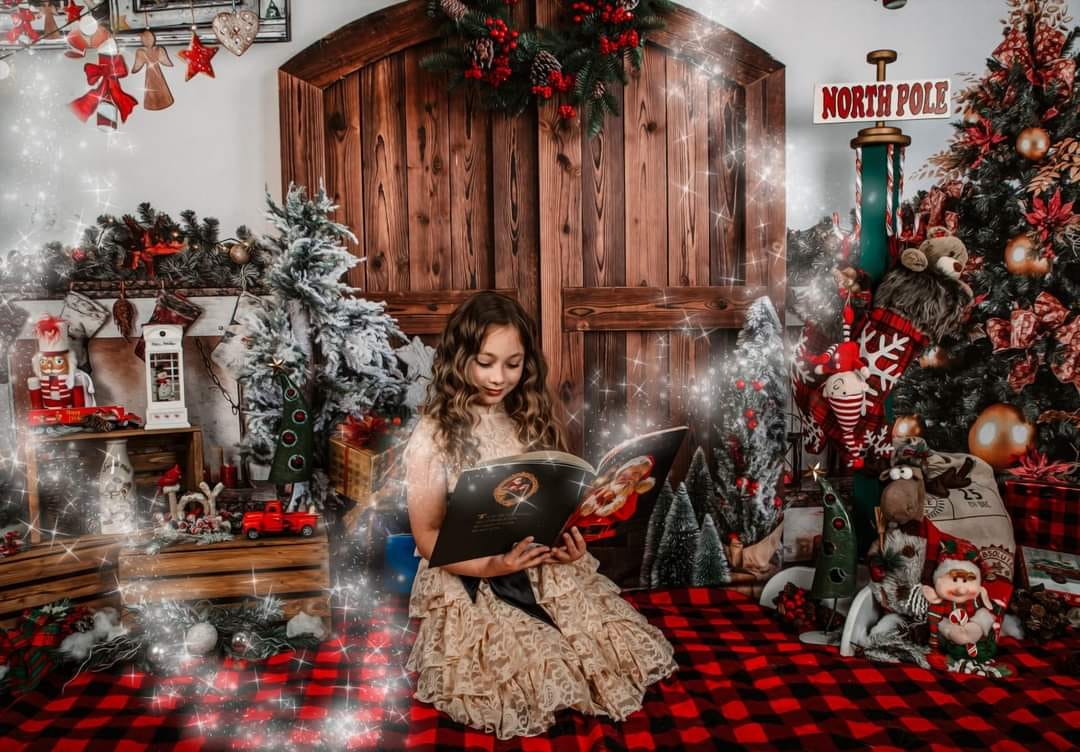 Kate Retro Christmas Room Backdrop for Photography - Kate Backdrop AU