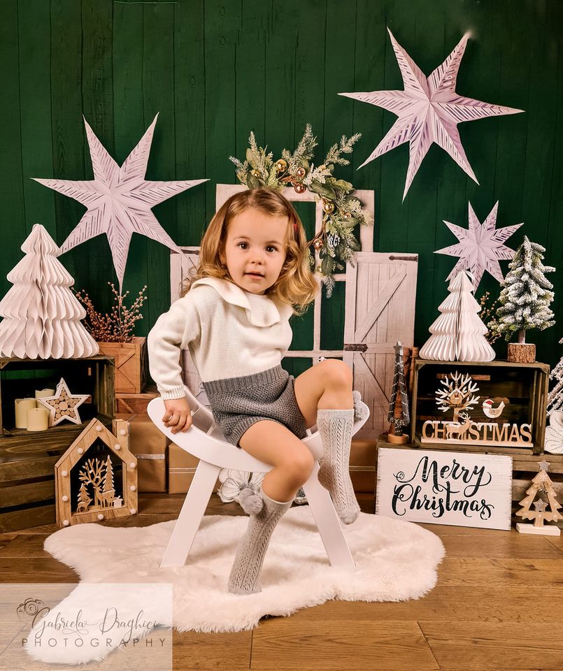 Kate Evergreen Christmas Holiday Backdrop for Photography Designed By Mandy Ringe Photography - Kate Backdrop AU