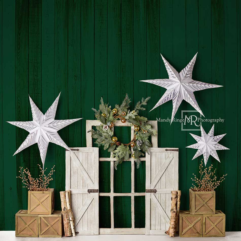 Kate Evergreen Christmas Holiday Backdrop for Photography Designed By Mandy Ringe Photography - Kate Backdrop AU