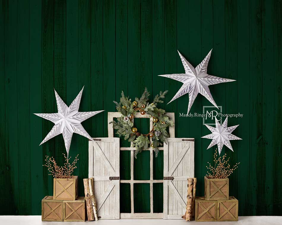 Kate Evergreen Christmas Holiday Backdrop for Photography Designed By Mandy Ringe Photography - Kate Backdrop AU