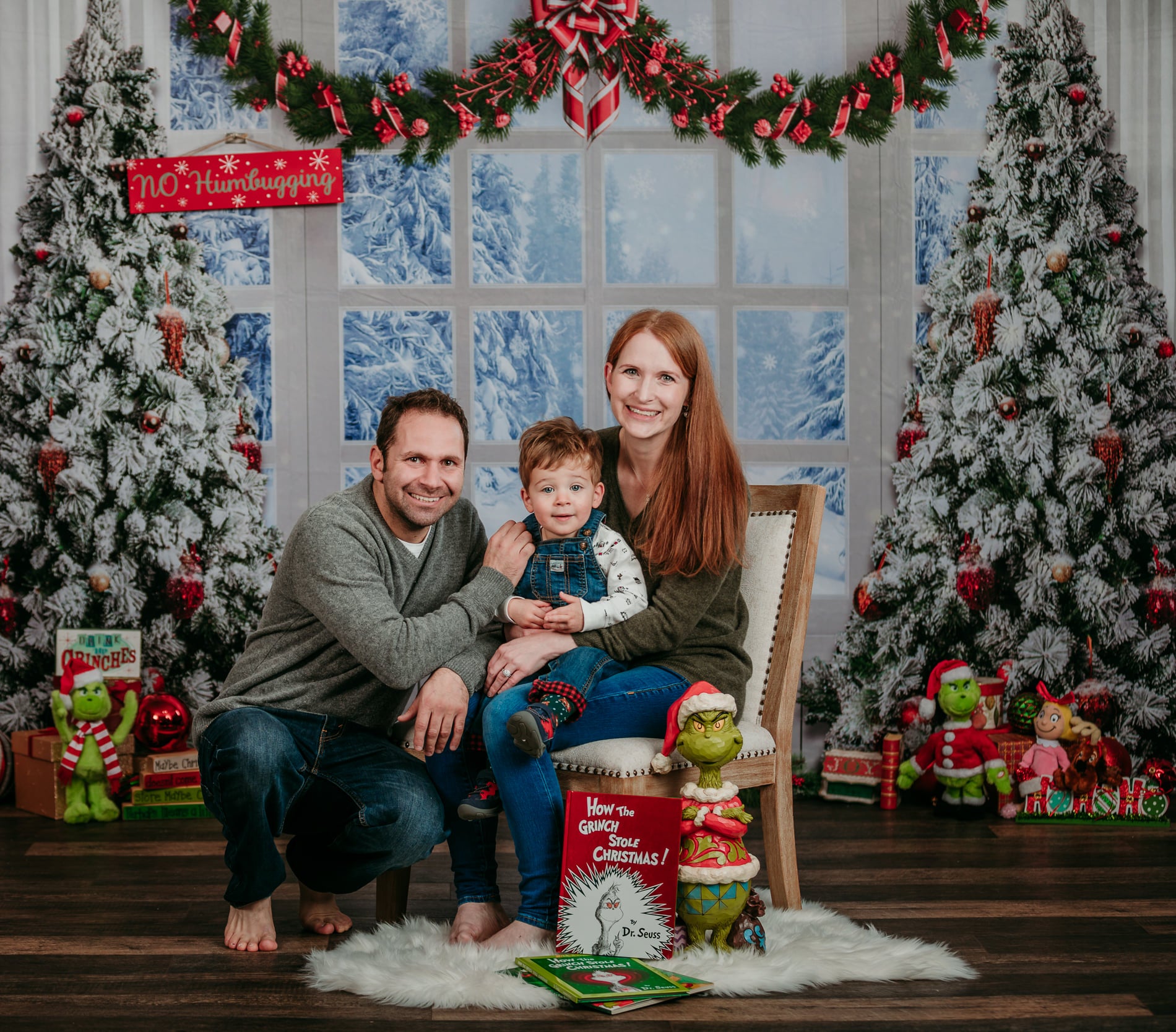 Kate Christmas Tree Winter White Window Backdrop Designed by Chain Photography - Kate Backdrop AU