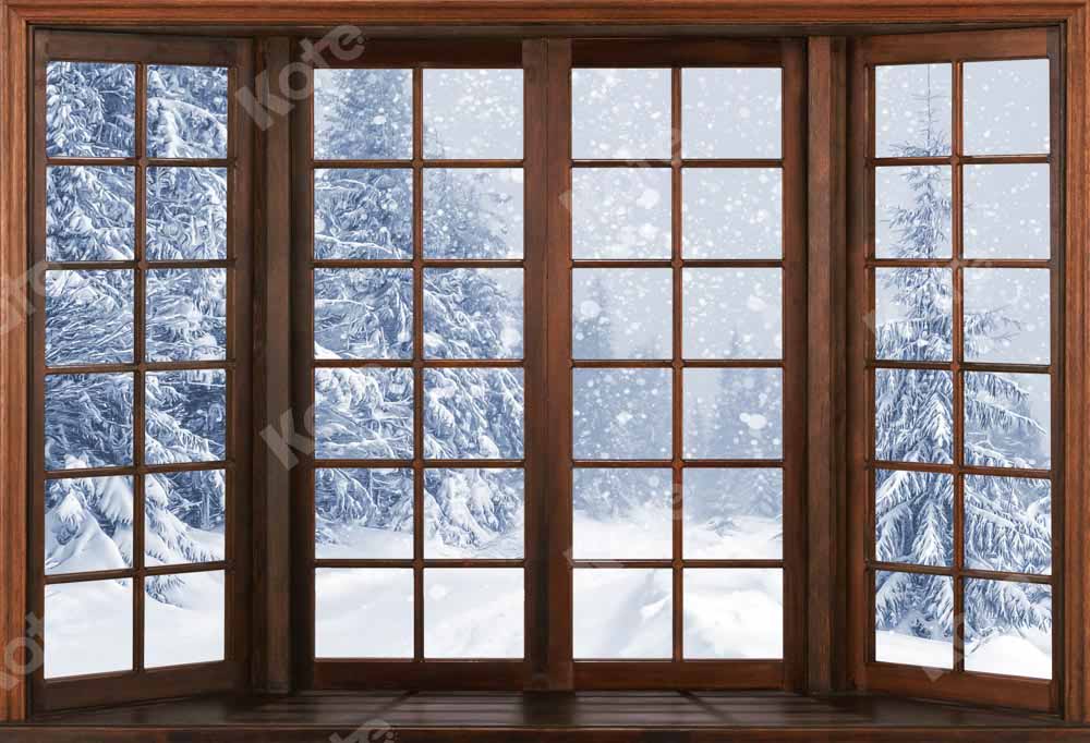 Kate Winter Snow Window Backdrop Designed by Chain Photography - Kate Backdrop AU