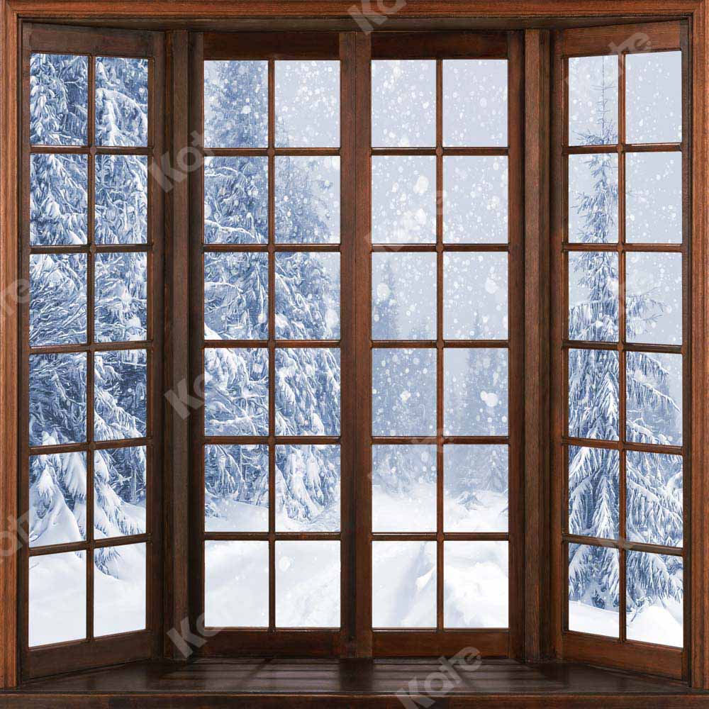 Kate Winter Snow Window Backdrop Designed by Chain Photography - Kate Backdrop AU